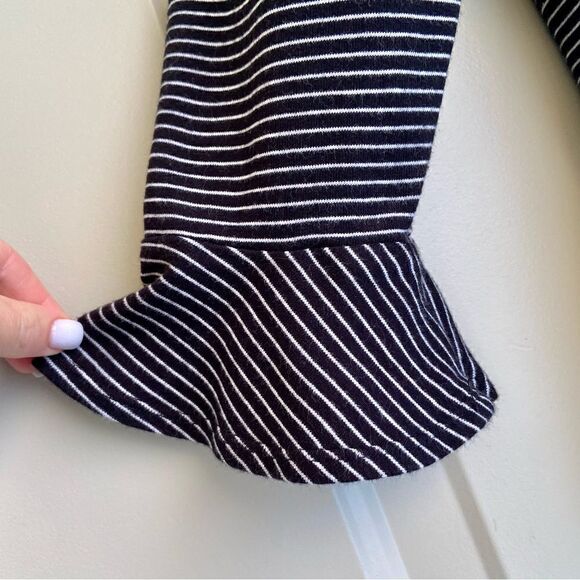 Ralph Lauren Striped Black And White Bell Sleeve Shirt Size Medium - Picture 6 of 8